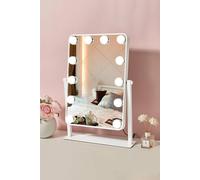 Living And Home Hollywood Vanity Mirror With Lights 360 Degree Tabletop Makeup Mirror In White White One Size