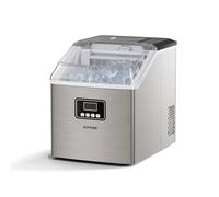 Living And Home Ice Maker Machine 2.2L Tank With Scoop & Water Outlet - 20Kg Per Day In Silver Silver