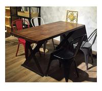 Living and Home Industrial Heavy Duty X Shape Iron Table Legs - 40cm W x 5cm D x 30cm H