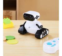 Living And Home Kid Toy Toddler Play Set,white Remote Control Robot Toy With Led Lights And Interactive Features For Children