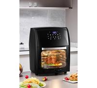 Living And Home Large Capacity 12L Air Fryer Oven 2-Tier Roaster With Rotating Rotisserie Basket In Black Black One Size