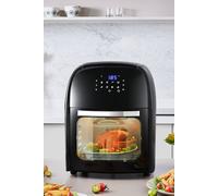 Living And Home Large Capacity 12L Air Fryer Oven 2-Tier Roaster With Rotating Rotisserie Basket In Black Black One Size