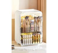 Living and Home Large Cosmetic Organizer Skincare Display Box with Makeup Mirror - White