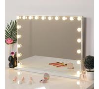 Living and Home Large Smart Touch Control Luxury Vanity Mirror with 20 Lights,Tabletop Cosmetic Mirror For Home - Natural White