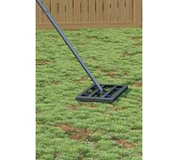 Living And Home Lawn Levelling Rake Multiple Sizes Garden Lawn Lute With Detachable Handle & Serrated Design For Levelling Soil, Grass, Golf Field In Black Black