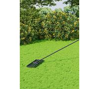 Living and Home Lawn Levelling Rake with 213cm Stainless Steel Handle - Black