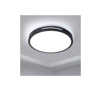 Living And Home Led Ceiling Light 24W, 34Cm, 6500K Black Black One Size