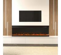 Living and Home Livingandhome 40/50/60/70-Inch 3-Sided Freestanding Electric Fireplace 12 Flame Colours and 5 Brightness Modes - 60 Inch - Version B - Cristal