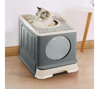 Living and Home Livingandhome Full Enclosed Foldable Cat Litter Box