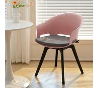 Living and Home Livingandhome Versatile Gray Swivel Plastic Chairs, Set of Four, Durable and Lightweight - Pink