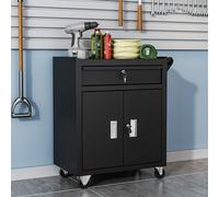 Living and Home Lockable Rolling Tool Storage Cabinet