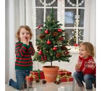 Living And Home Luxury Artificial Christmas Tree With Double-Flowering Pine Needles, 30Cm W X 68Cm H