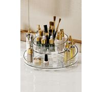 Living and Home Makeup Organizer Spinning Round Turntable Cosmetics Storage Tray - Clear