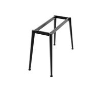 Living and Home Metal Desk Frame Black Desk Base with Adjustable Plastic Table Foot Protectors for Dining Table, 110cm W x 50cm D x 71cm H - Black
