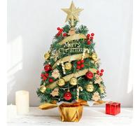 Living And Home Mini Desktop Artificial Christmas Tree Decoration With String Lights, 42Cm Tall