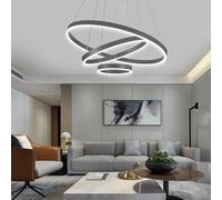 Living and Home Modern 3 Ring Aluminum Round Hanging LED Pendant Light - Non-dimmable