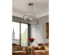 Living and Home Modern 3-Tier Adjustable Crystal LED Pendant Light Living and Home Multicolor