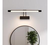 Living And Home Modern Aluminum And Acrylic Black Low-Energy Led Mirror 1-Light Bathroom Vanity Sconce