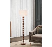 Living And Home Modern Chinese-Inspired Standing Floor Lamp With Fabric Lampshade And Metal Base Multi