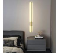 Living and Home Modern Gold Aluminum Linear LED Wall Lighting Fixture 100cm - Warm