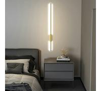 Living and Home Modern Gold Aluminum Linear LED Wall Lighting Fixture 100cm - White