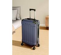 Living And Home Modern Hardside Carry On Luggage Spinner Suitcase With Combination Lock, 20" Blue Blue