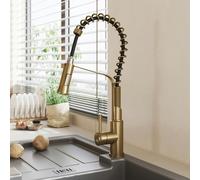 Living and Home Modern Kitchen Pull Down Faucet - Brushed Gold