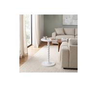 Living And Home Modern Minimalist Round Side Table In White White
