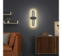Living and Home Modern Oval LED Wall Light with Acrylic Shade - Warm