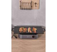 Living And Home Non-Stick Reversible Griddle Pan 2 Sides Bbq Cast Iron Grill Frying Cookware 50Cm In Black Black One Size