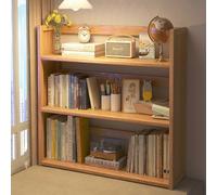 Living And Home Original Wood Color Three-Layer Bamboo Desktop Storage Rack Bookshelf 50Cm (W) X 20Cm (D) X 65Cm (H)