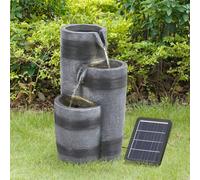 Living and Home Outdoor Decor Solar-Powered Water Fountain Decor with LED Light