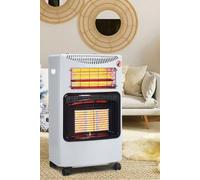 Living And Home Outdoor Garden Indoor Universal Movable Gas Heater In White White