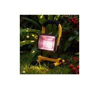 Living And Home Outdoor Rechargeable Led Floodlight In Yellow Yellow One Size
