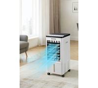 Living and Home Portable 10L Evaporative Air Cooler with Remote Control - White