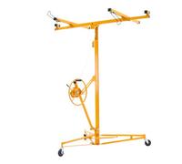 Living And Home Profession Mobile Drywall Hoist Plasterboard Lifter Caster Panel Sheet Lift Yellow Coated 16Ft