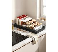 Living And Home Pull-Out Cabinet Storage Rack Spice Rack Kitchen Drawer Organiser Holder Shelf In Black Black