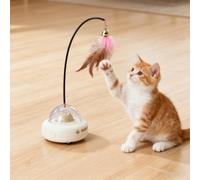 Living And Home Rechargeable Automatic Interactive Cat Toy With Multi-Sensory Design, 11Cm W X 11.5Cm D X 28Cm H