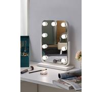 Living And Home Rectangle Hollywood Vanity Led Lighted Makeup Mirror In White White One Size