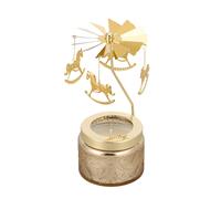 Living And Home Rotating Carousel Scented Candle In Gold Gold