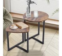 Living And Home Round And Triangular Nesting Table Set Nest Of Coffee Table Industrial Side Table
