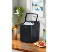 Living And Home Self-Cleaning Ice Maker Machine With 1.3L Water Tank, Ice Scoop & Detachable Basket In Black Black