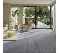 Living And Home Set Of 36 Grey Rustic Woodgrain Effect Self Adhesive Waterproof Pvc Flooring Tile Covering 5M²