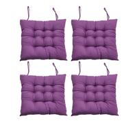 Living And Home Set Of 4 Comfortable Soft Seat Pads For Dining Chairs Living Room Garden Office Patio 40Cm W X 40Cm D X 5Cm H