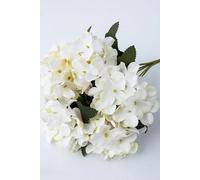 Living and Home Silk Artificial Hydrangea Flowers Bouquet Wedding Centerpiece - White