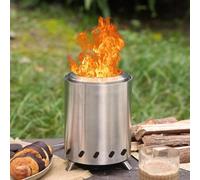 Living And Home Silver Portable Tabletop Fire Pit With Ash Grate