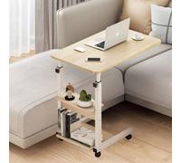 Living And Home Simple Bedroom Bedside Movable Computer Table With Wheels 60Cm(W) X 40Cm(D) X 68Cm(H)