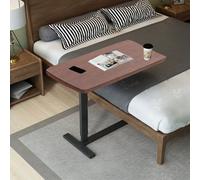 Living And Home Simple Dark Wood Grain Black Standing Movable Lift Computer Desk With Wheels