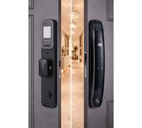 Living and Home Smart Door Lock with 3D Face Recognition & HD Camera in Black Living and Home Black