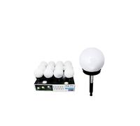 Living And Home Solar Garden Lamp, Ball Shape, Black Ip44 6500K Black One Size